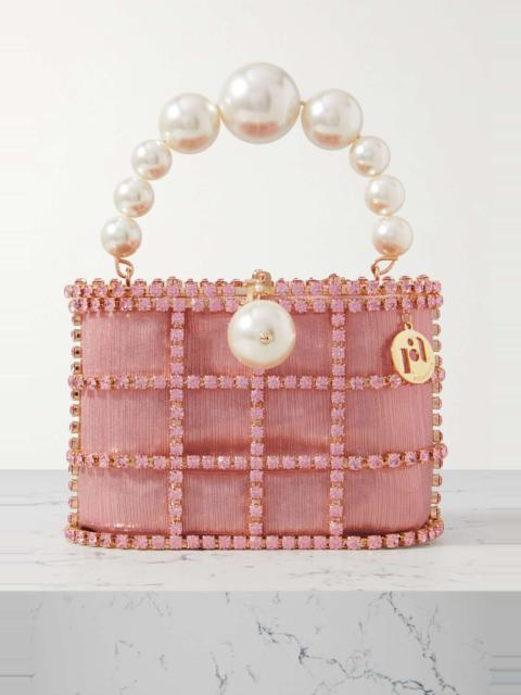 Rosantica Holli embellished gold-tone and taffeta tote