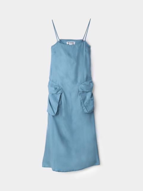 SUNNEI STRAP DRESS / slate blue