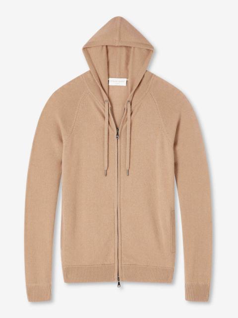Derek Rose Men's Hoodie Finley Cashmere Camel