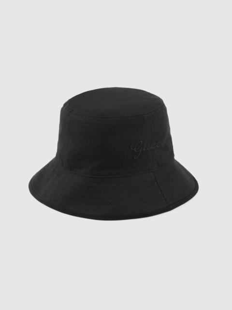 GUCCI Cotton bucket hat with embroidery