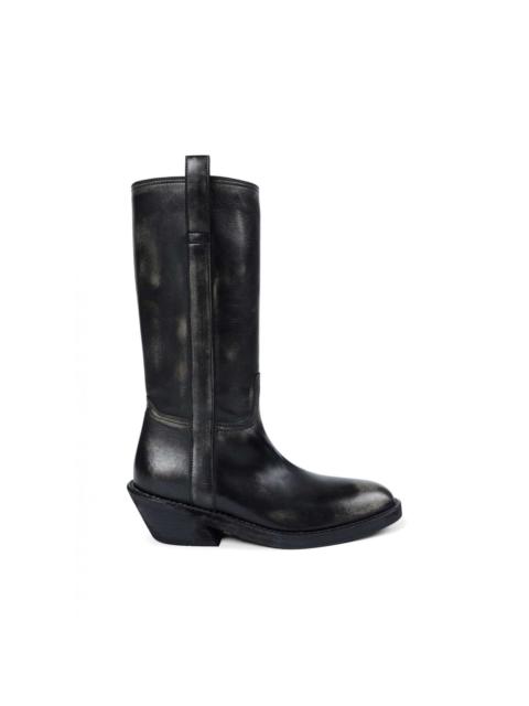Ann Demeulemeester Laxit brushed biker boots