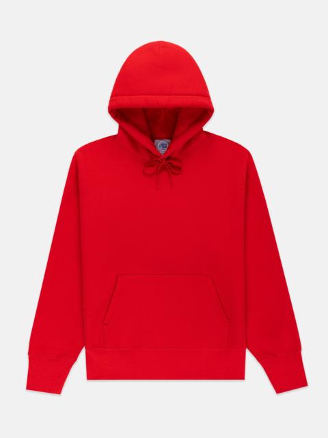 J. PRESS MADE-IN-USA RED HEAVYWEIGHT HOODIE