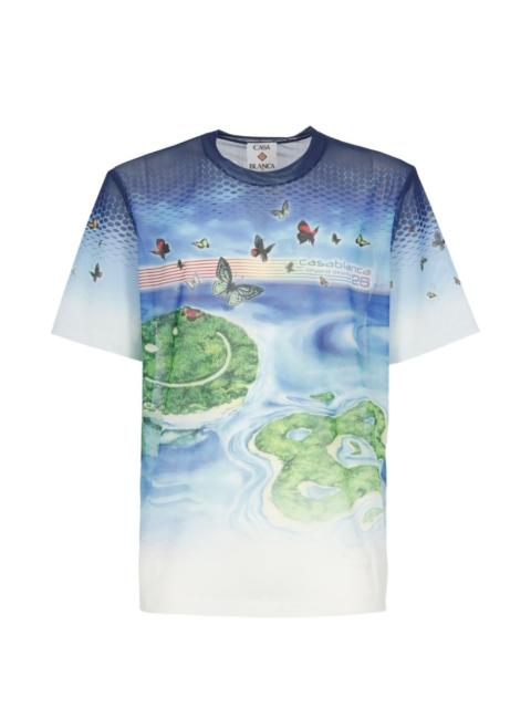 CASABLANCA butterfly print T-shirt
