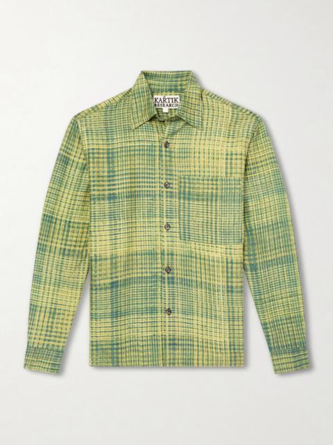 KARTIK RESEARCH Pataudi Checked Silk Shirt