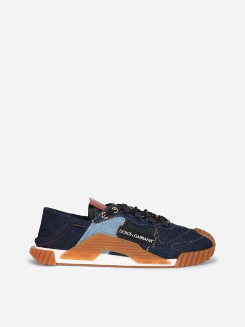 Patchwork denim NS1 slip-on sneakers