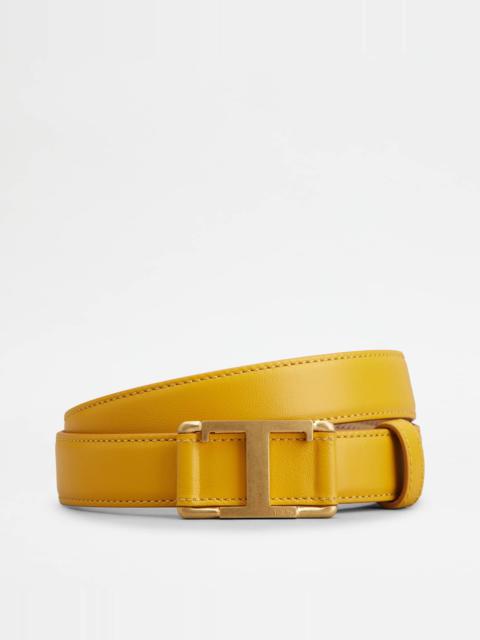 Tod's T TIMELESS BELT IN LEATHER - YELLOW