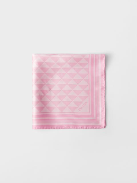 Prada Jacquard silk scarf 55x55