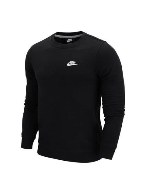Nike Men's Nike Sportswear Logo Printing Sports Round Neck Pullover Black DO1740-010