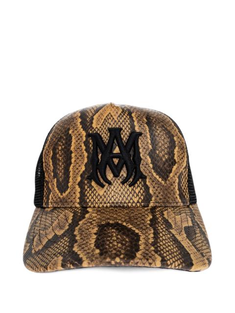 AMIRI Amiri MA Snakeskin-effect Baseball Cap