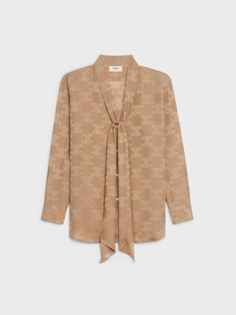 CELINE Lavallière shirt in shiny matte Silk