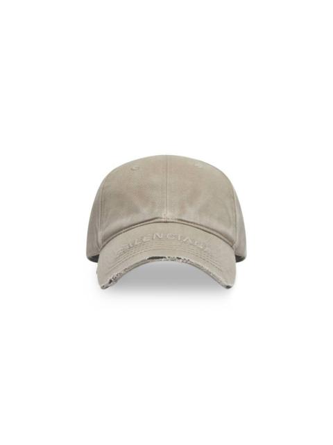 BALENCIAGA Men's Logo Visor Cap in Beige