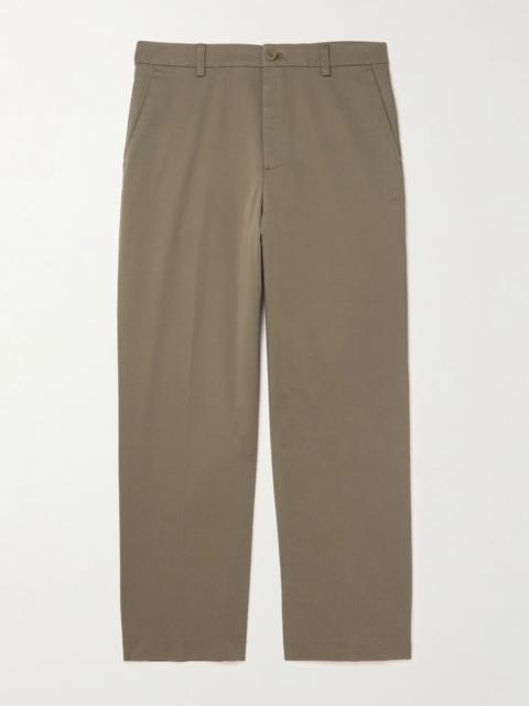 NN07 Paw 1804 Straight-Leg Organic Cotton-Blend Trousers Green