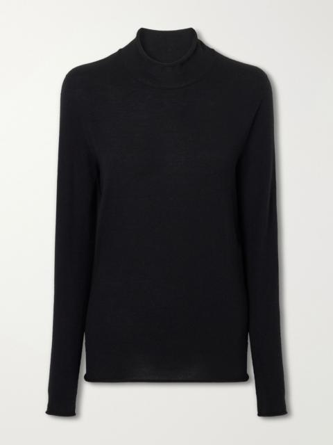 The Row Phaed cashmere mock-neck sweater Black