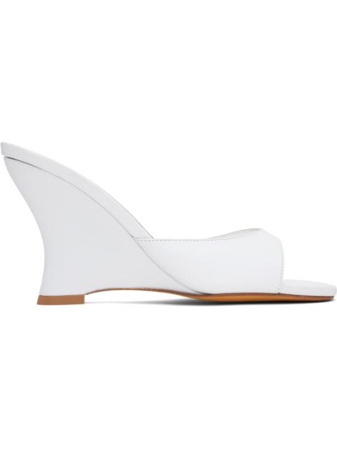 MARYAM NASSIR ZADEH White Lido Wedge Heeled Sandals