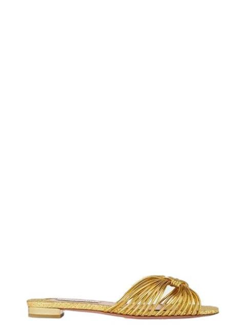 AQUAZZURA Club Sandal Flat - Gold