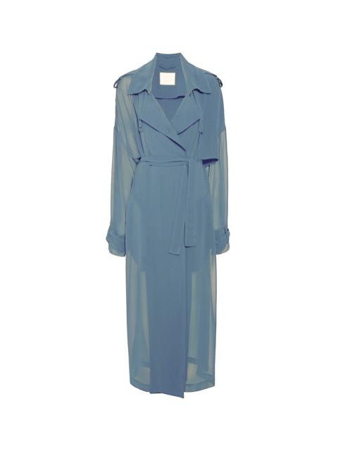 LAPOINTE Georgette Double Breasted Trench