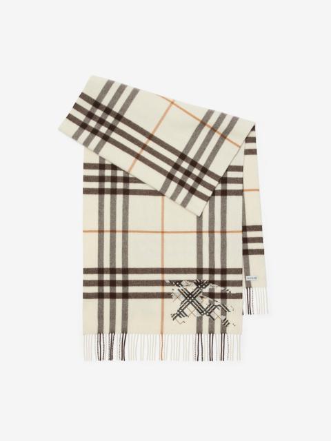 Burberry Wide Cross Stitch EKD Check Cashmere Scarf