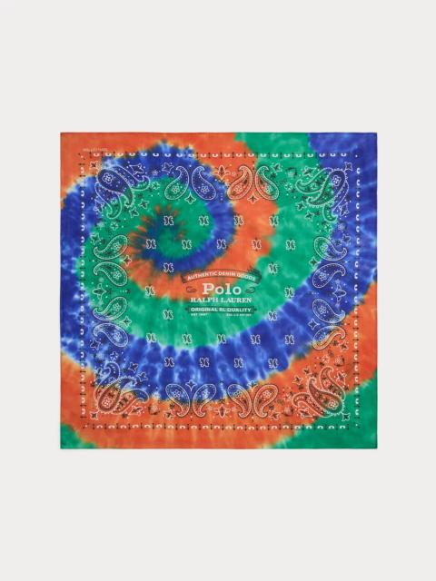 Polo Ralph Lauren Logo Tie-Dye Cotton Bandanna