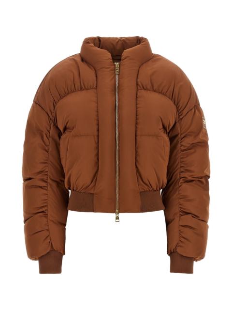 ELISABETTA FRANCHI Down Jacket With Curled Sleeves