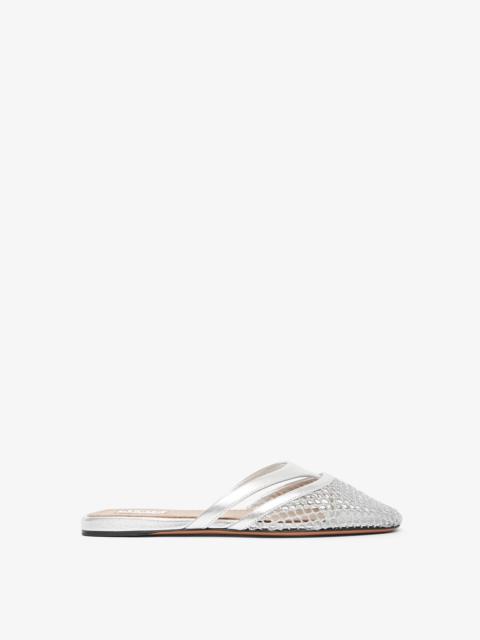 Alaïa Infradito flat silver mules