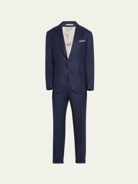 Brunello Cucinelli Men's Solid Wool Suit