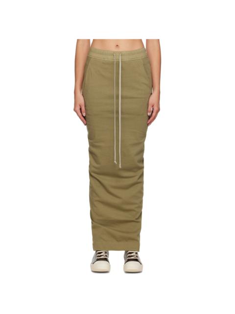 Khaki Pillar Maxi Skirt