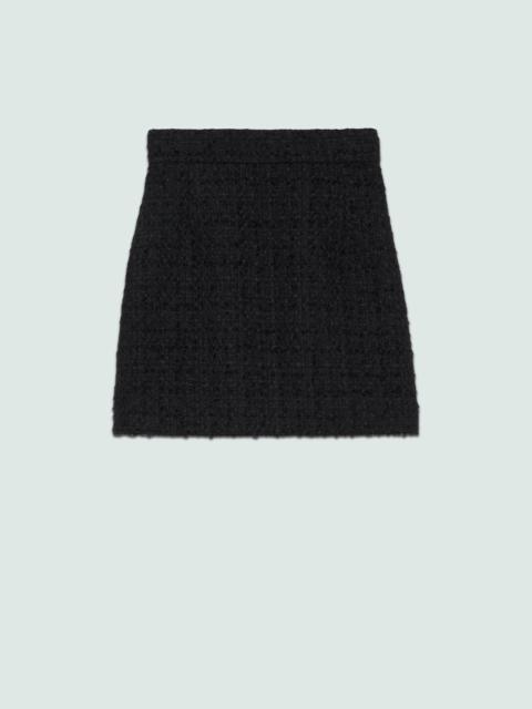 Wool tweed mini skirt