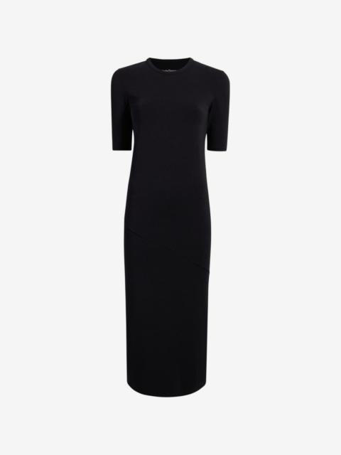 Another Tomorrow elbow-sleeve midi dress