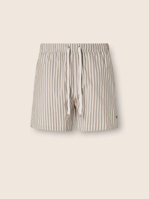 ZEGNA STRIPED SWIM TRUNKS