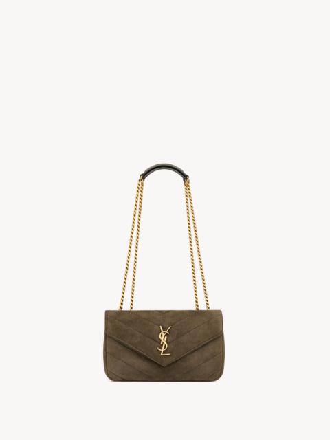 SAINT LAURENT LOULOU SMALL IN MATELASSÉ SUEDE