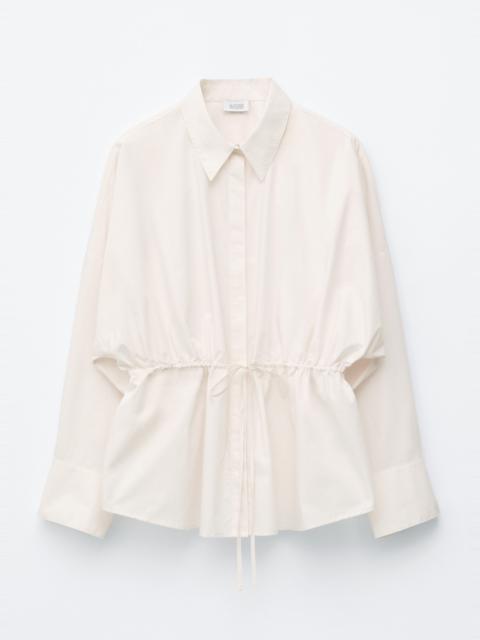& Other Stories Cotton Poplin Drawstring Shirt