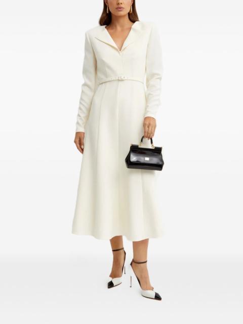ROLAND MOURET V-neck belted midi dress