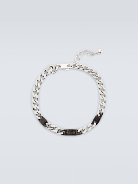 GUCCI Gucci Interlocking sterling silver chain bracelet