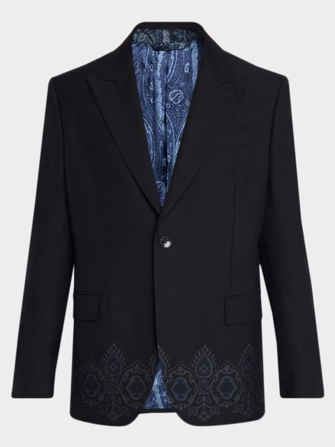 Etro Men's Wool-Cotton Paisley Sport Coat