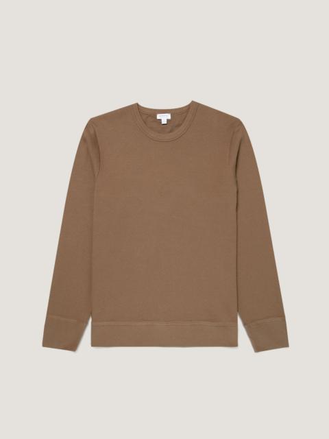 Sunspel Long Sleeve Cellulock Crew Neck