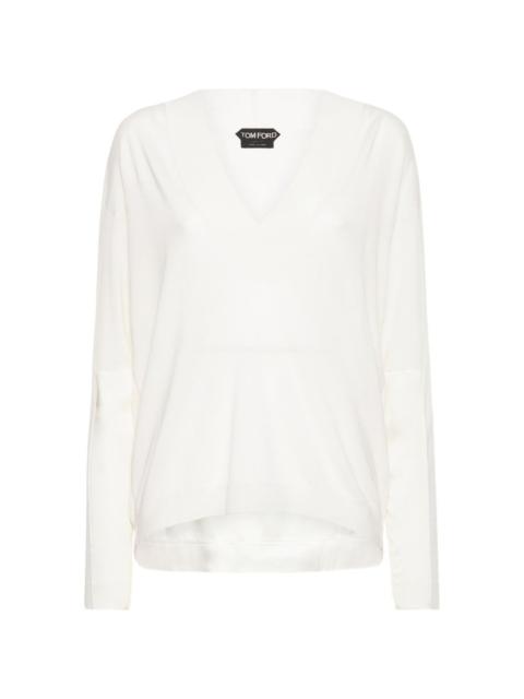 TOM FORD V-neck long-sleeve knitted top
