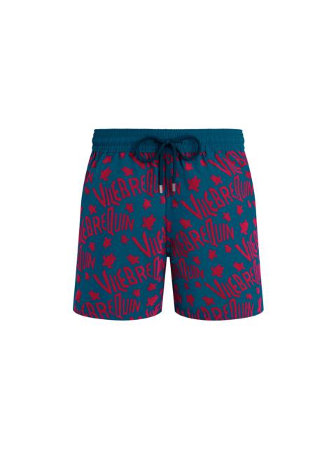 Vilebrequin Men Swim Trunks Ronde Des Tortues Logo