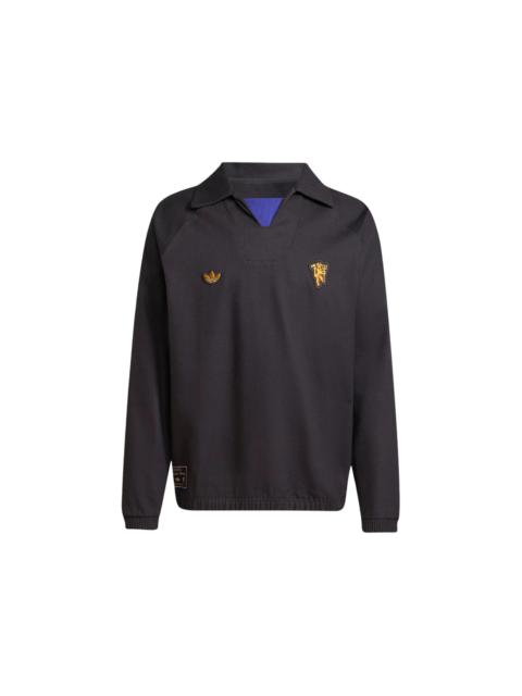 adidas adidas Terrace Icons Drill Sweatshirt Manchester United Utility Black