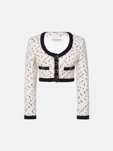 Alessandra Rich TWEED BOUCLE CROPPED JACKET