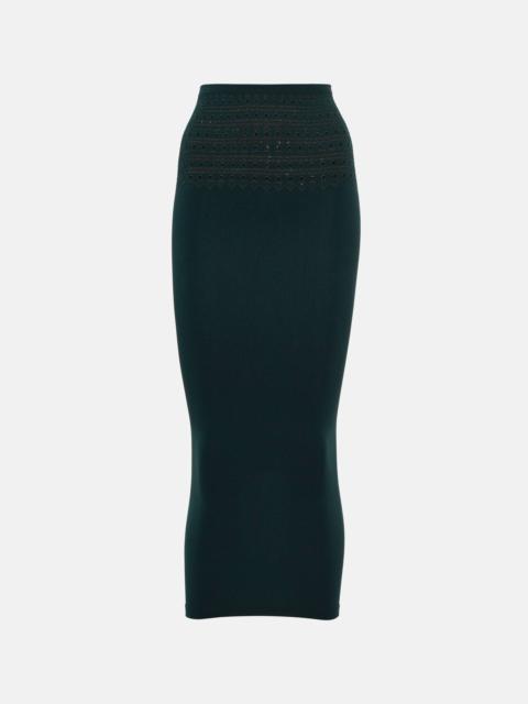 Alaïa Cutout technical midi skirt