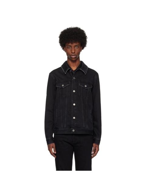 Golden Goose Black Regular One Washed Denim Jacket