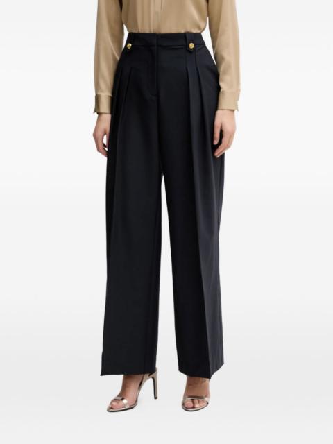 Barbour Avery gold-tone button pleated trousers