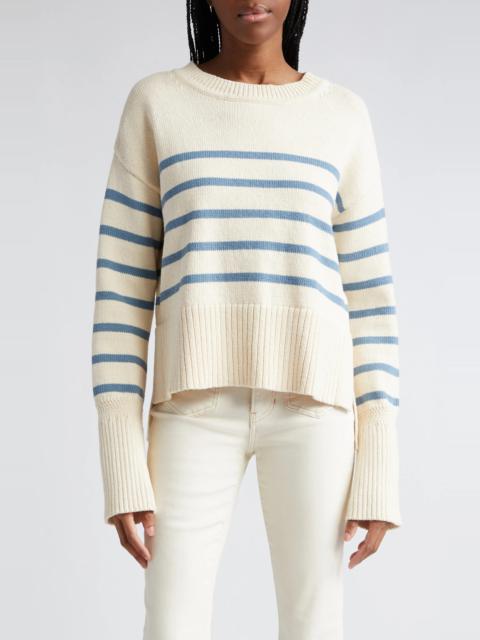 VERONICA BEARD Andover Stripe Linen Blend Sweater