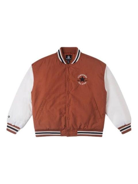 Converse Padded Baseball Jacket 'White Brown' 10025261-A02