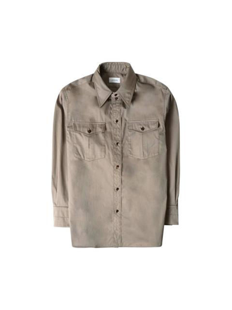 Lemaire Lemaire Wrap Overshirt 'Brown'