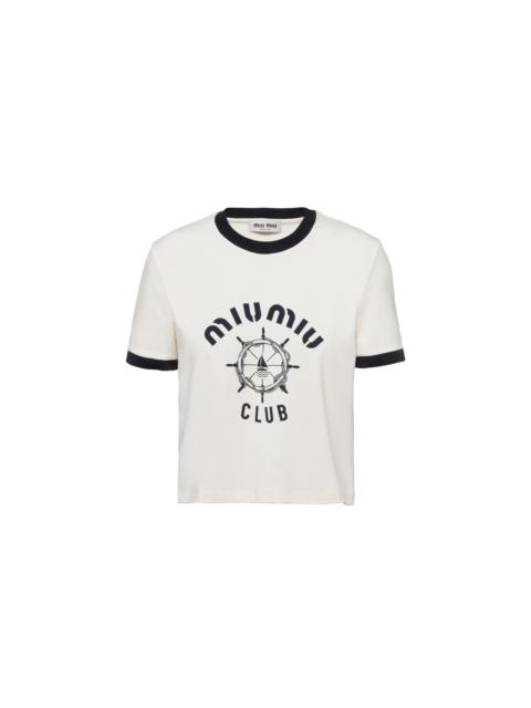 Miu Miu Print jersey T-shirt