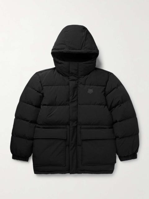 Logo-Appliquéd Quilted Shell Hooded Down Jacket