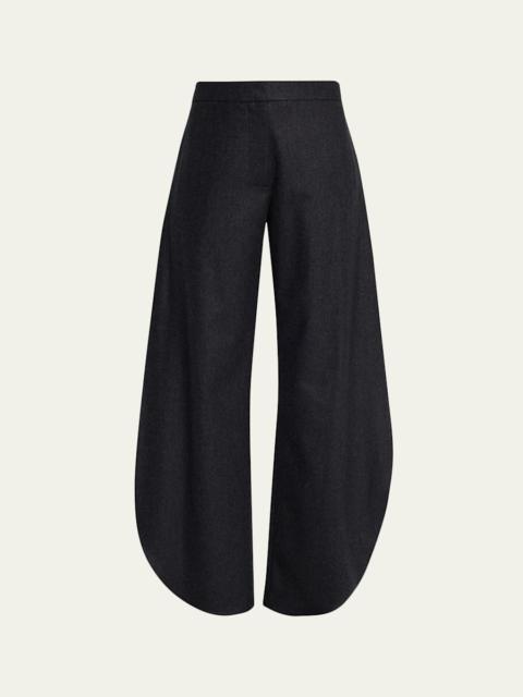Alaïa Wool Flannel Petal Pants