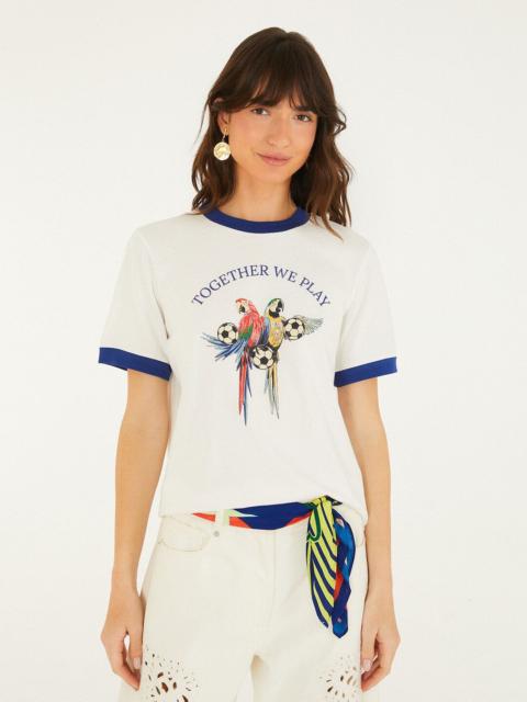 FARM RIO Off-White Together We Play Short Sleeve T-Shirt