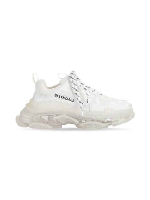 BALENCIAGA Women's Triple S Sneaker Clear Sole in White